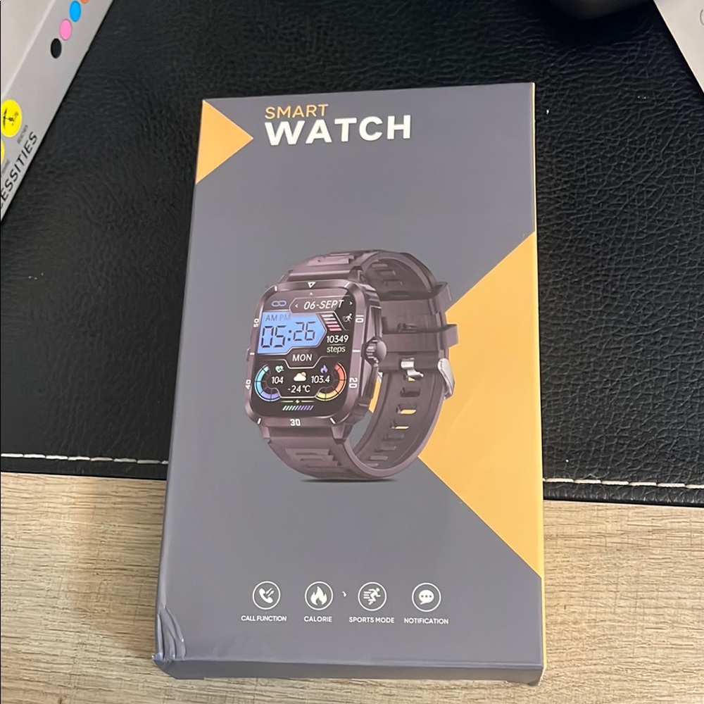 Black Smartwatch with Digital Display and Sleek Design